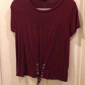 red ‘corset’ top